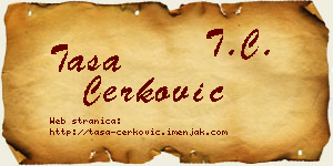 Tasa Čerković vizit kartica